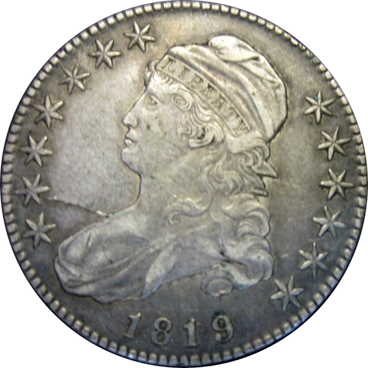 1819-50c-Capped-Bust-Half-Dollar-Overton-107A,-R7